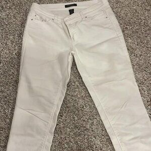Jag Women's Size 2 Crop Short JEGGINGS Jeans White STRETCHY Classic Fit